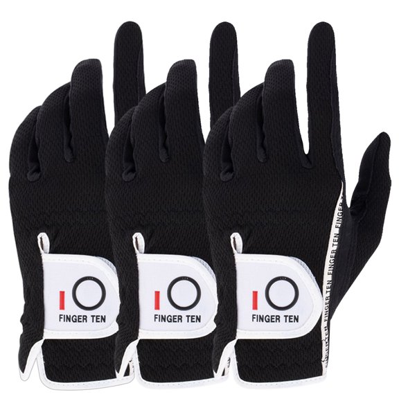 Golf Gloves Men Right Left Handed Golfer Mens Glove RainGrip Hot Wet Weather Value 3 Pack, All Weather in Small Medium M/Large Large XL XXL 3XL