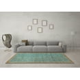 thumbnail image 3 of Ahgly Company Indoor Round Abstract Light Blue Modern Area Rugs, 3' Round, 3 of 4