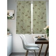 thumbnail image 4 of Sage Green Floral Sheer Curtains 72 Inch Length 2 Panels Set Window Treatments, Vintage Spring Botanical Flowers Rod Pocket Semi Curtains for Living Room/Bedroom/Kitchen Décor, 104"W x 72"L, 4 of 7