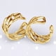 thumbnail image 2 of Anillo abierto de acero inoxidable con estilo geométrico que no se desvanece, anillo de acero de titanio, anillo para amantes de las mujeres, anillo de joyería de nicho, 2 of 5