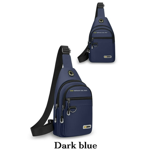 Bolso de pecho para hombre, bandolera, versátil, informal, pequeño, multifuncional, para correr, deportes, mochila de pecho