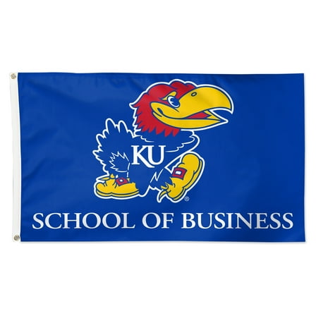 WinCraft Kansas Jayhawks 3' x 5' School of Business Deluxe Single-Sided Flag