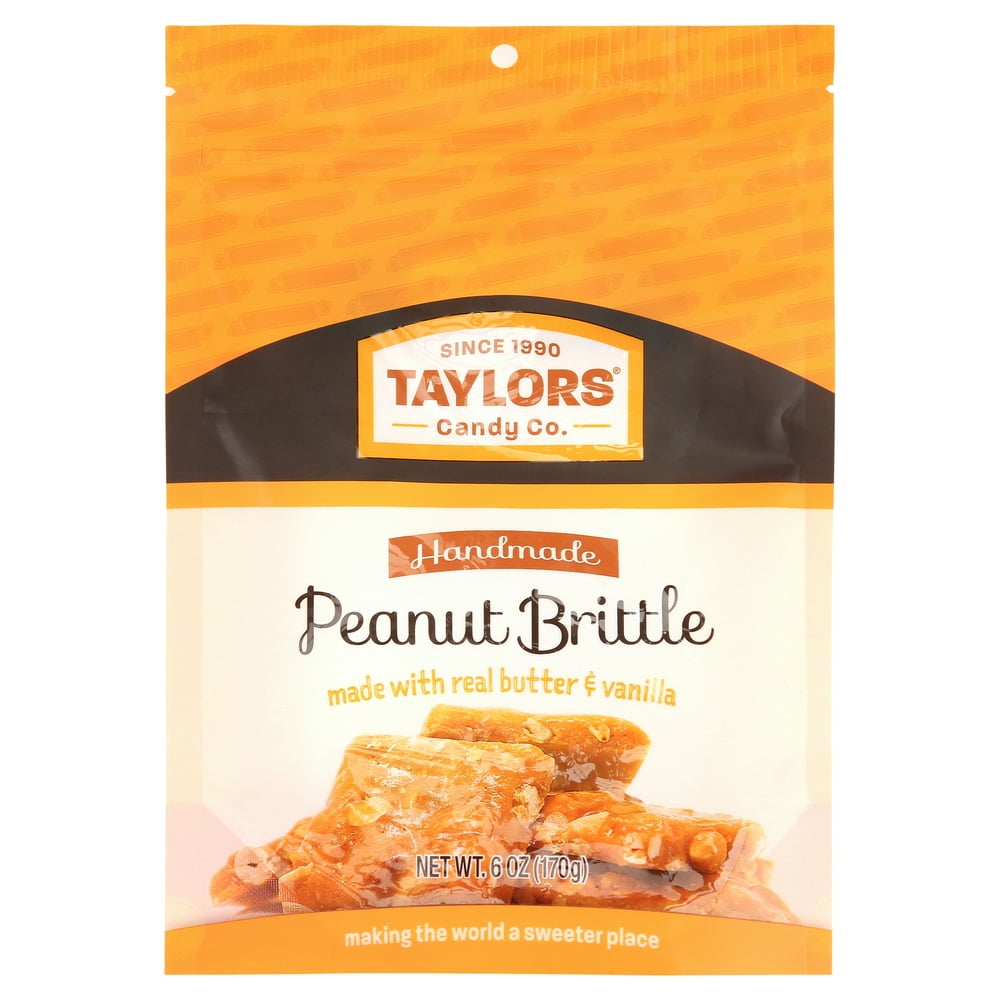 Taylors Candy, Handmade Peanut Brittle, 6 Oz