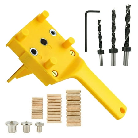 

OWSOO 41Pcs Woodworking Drill Guide Kit Straight Hole Locator Dowel Pins Wood Drill Hole Tool