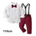 thumbnail image 4 of Minnieouse Ceremonia Evento Niños Camisa de manga larga Conjunto de pantalón general Viajar Senderismo Respetuoso con la piel Niños Tops conjuntos de ropa Rojo 110cm, 4 of 6
