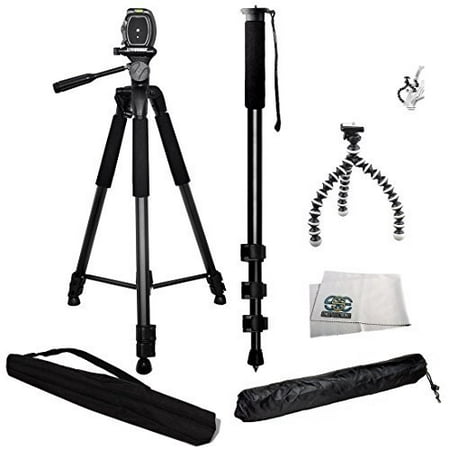 3 Piece Best Value Tripod Package For Sony NEX-5, A65, A77, A77ii, a7s, a6000, a5100, a5000, a3000, A99, A65, A35, A55, A57, A58, A33, A37, A380, NEX-5, Nex5tl, NEX-6, NEX-7, A230, A390, A380, A500, (Sony A58 Best Price)
