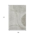 thumbnail image 3 of HomeRoots 657682 9 x 12 ft. Taupe & Ivory Striped Transitional Washable Machine Made Rectangle Area Rug with UV Protection, 3 of 9