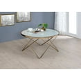 thumbnail image 1 of ACME Valora Coffee Table in Champagne & Frosted Glass, 1 of 2