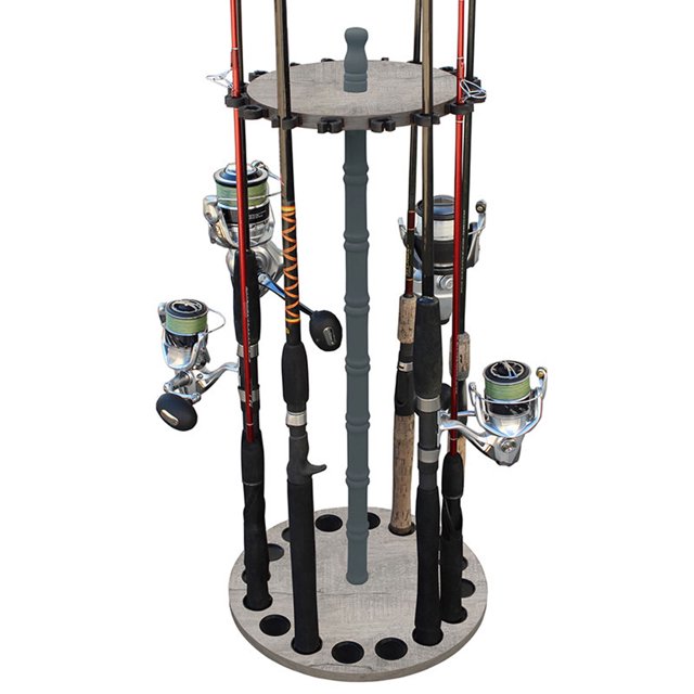 Rush Creek Creations 38-4053 Round 16 Fishing Rod Storage Rack Organization