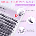thumbnail image 6 of Aliver 2PC 40D Single Lashes Eyelash Clusters 480 Pcs Individual Lashes 9-16 mm Lash Clusters DIY Lash Extension Self Application at Home, 6 of 9
