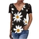 thumbnail image 2 of Puntoco - Camiseta de manga corta con cuello en V para mujer, informal, a la moda Puntoco Puntoco-2429, 2 of 4