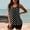 Black, variant on POTETI Womens Swimsuit Modest Tankini Polka Dots Pleated Beach Summer Ladies Bathing Suits