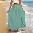 thumbnail image 4 of GUACER High Waisted Maxi Skirt for Women Side Slit Boho Flowy Long Skirt Casual Summer Beach Skirts, 4 of 6