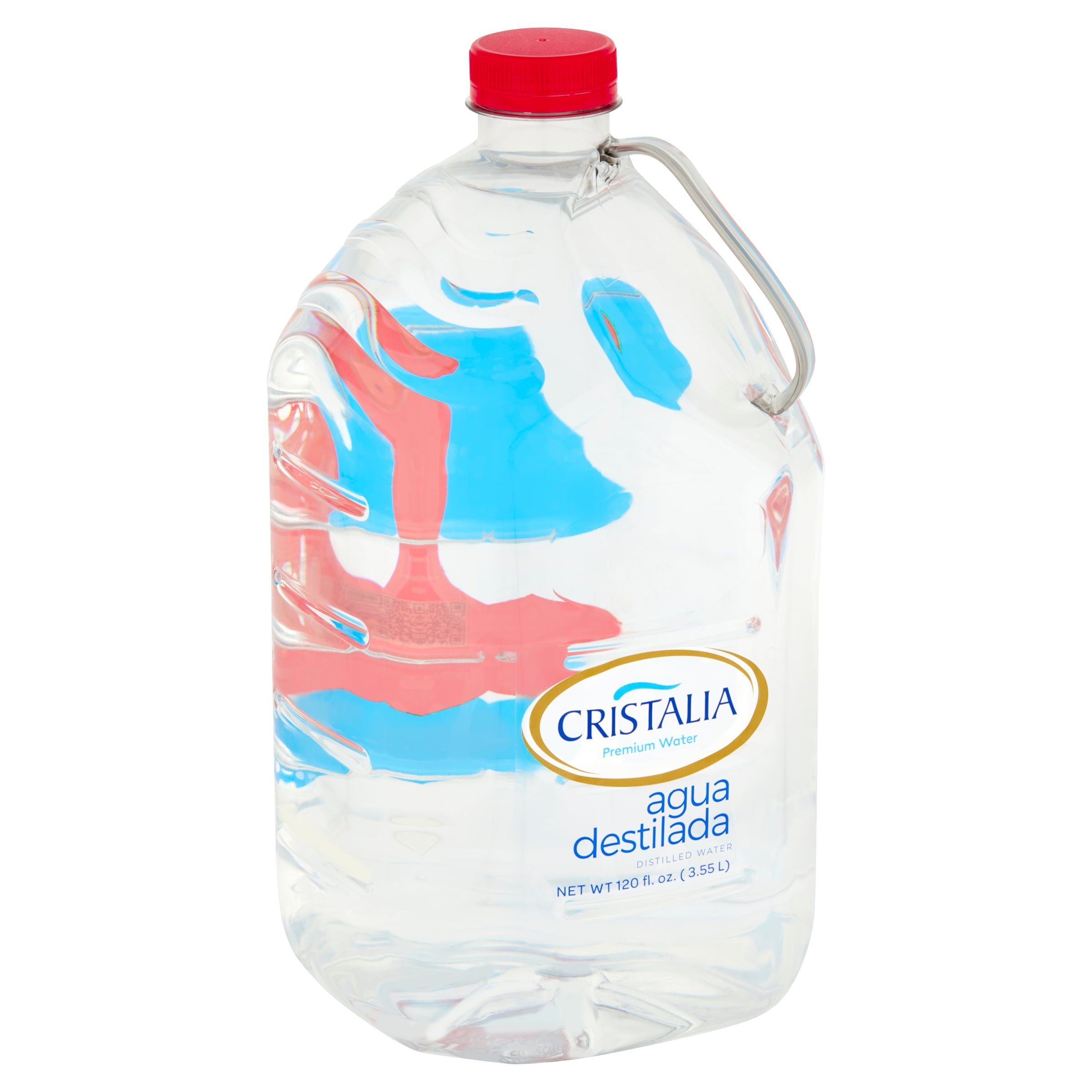 Cristalia, Distilled Water, Net Wt. 120 fl. oz. (3.55 L), Plastic Gallon