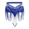 thumbnail image 2 of Beaded Chain Belly Dance Hip Skirt Scarf Practice Waist Chain Belt Dark Blue, 2 of 8