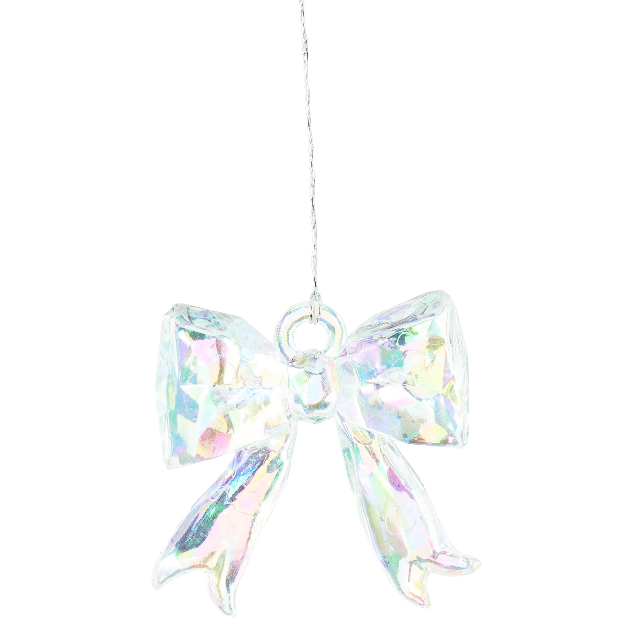 4-Count Iridescent Bow Mini Christmas Ornaments, 1.5", by Holiday Time