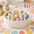 thumbnail image 5 of Sktrjpolfis Easter Bunny Ear Storage Basket Easter Egg Hunt Baskets 12.2x8.28x8.66in Polyester, 5 of 5