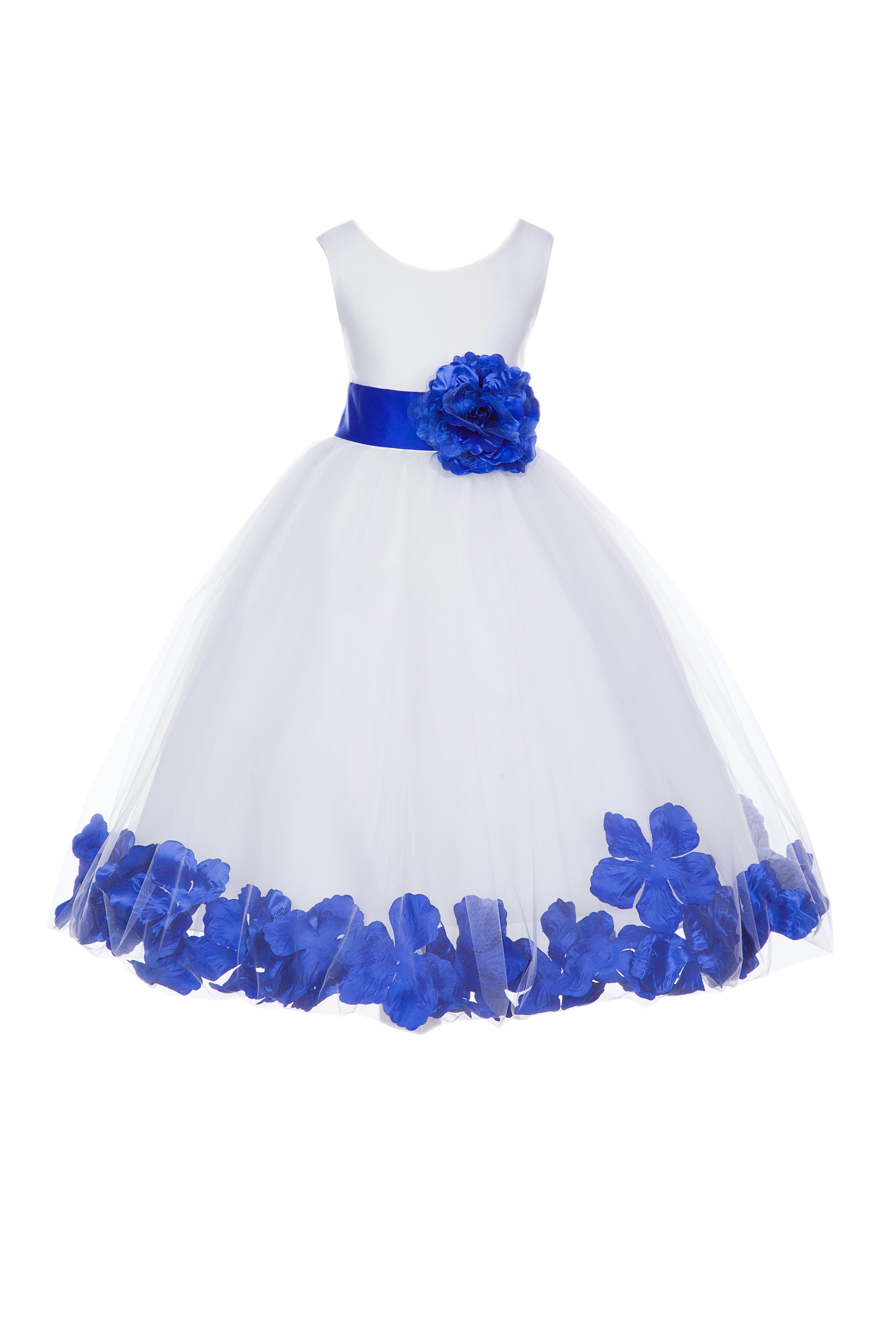 white flower girl dress size 16