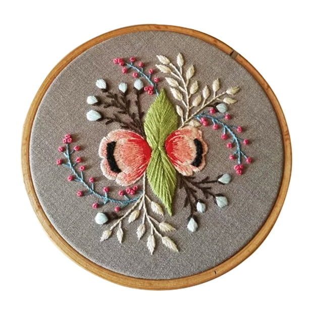 Kit de bordado de tela DIY de flores tridimensionales, regalo para principiantes, costura floral, decoración del hogar, punto de cruz Jumpingount JJ25447-02