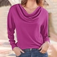 thumbnail image 3 of Blouses for women dressy casual Polyester,Spandex Soft Clothing XL Pink womens blouses, 3 of 4
