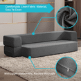 thumbnail image 4 of BALUS Convertible Futon Sofa Bed, Twin Size Loveseat Sofa Sleeper for Living Room, Dark Grey, 4 of 5