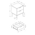 thumbnail image 2 of Monarch Specialties Accent Table, Bedroom, End, Living Room, Nightstand, Side Table, Storage Drawer, Walnut Laminate, Modern, Contemporary, 2 of 3