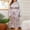 Grey, variant on Gift TIMIFIS Silk Robes for Women Plus Size Bride Bridesmaid Party Satin Bathrobe V Neck Sleepwear Loungewear Dressing Gowns with 3/4 Sleeve - Spring/Summer