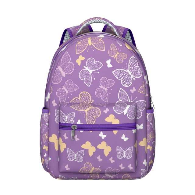 Artistic Butterfly Print Backpack for Student School Bag Cute Colorful Butterflies Floral Aesthetic Bookbag