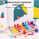 thumbnail image 3 of Ounissouiy Tablero a juego de juguetes de madera artesanal exquisito para niños, tablero de números de fácil agarre con ingredientes seguros Juguetes, 3 of 6