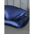 thumbnail image 5 of Move Over Royal Blue Satin Pillowcases Queen, Silk like Satin Pillow Cover Set of 2, Silky Microfiber Solid Pattern, 2 Pack, 5 of 7