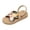 Beige, variant on IWRICH Platform Sandals for Women Summer Casual Bohemian Sandals Beach Vacations Open Toe Sandals with Elastic Ankle Straps Black 8