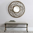 thumbnail image 5 of Uttermost Firth Coastal Iron MDF and Fabric Bench in Oatmeal Beige, 5 of 10