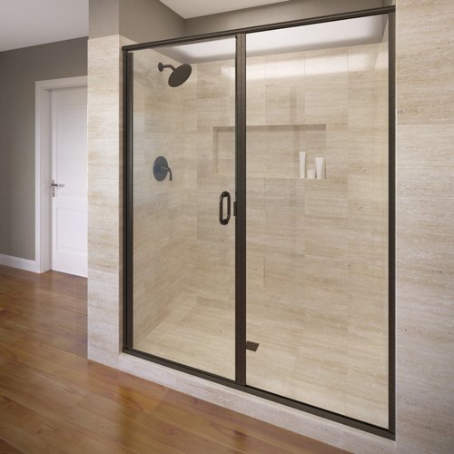 Basco Infinity 46 X 76 13 Pivot Semi Frameless Shower Door Walmart Com Walmart Com