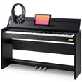 thumbnail image 1 of AODSK Piano digital de acción ponderada de 88 teclas, teclado de acción de martillo de grado con soporte para muebles y pedales triples para niños/adultos principiantes, hogar clásico, lecciones de pi, 1 of 5