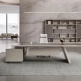 thumbnail image 2 of Industrial Style Minimalist Modern Art Boss Table Creative Study Office Furniture Computer L Shaped Desk Boss Desk Simple Modern My Lux Decor Round, 2 of 12