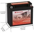 thumbnail image 3 of Deka ETX20L 310 CCA Battery Replacement STX20HL-BS 12V 18AH 310 CCA Spillproof Maintenance Free, 3 of 5