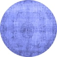 thumbnail image 1 of Ahgly Company Machine Washable Indoor Round Persian Blue Traditional Area Rugs, 8' Round, 1 of 4