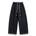 thumbnail image 4 of FRSASU Men's Casual Baggy Sweatpants Wide Leg Lounge Loose Fit Cotton Sweat Pants with Pockets Black, 4 of 5