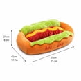 thumbnail image 3 of Hot Dog Dog Bed, Detachable and Washable Hot Dog Bed for Dachshund, Soft Plush Pet Bed with Non-Slip Bottom, Cozy Indoor Nest for Cats and Dogs, 3 of 6