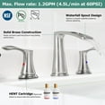 thumbnail image 5 of PARLOS Widespread 2-handle Waterfall Bathroom Faucet with Drain Assembly, 5 of 7