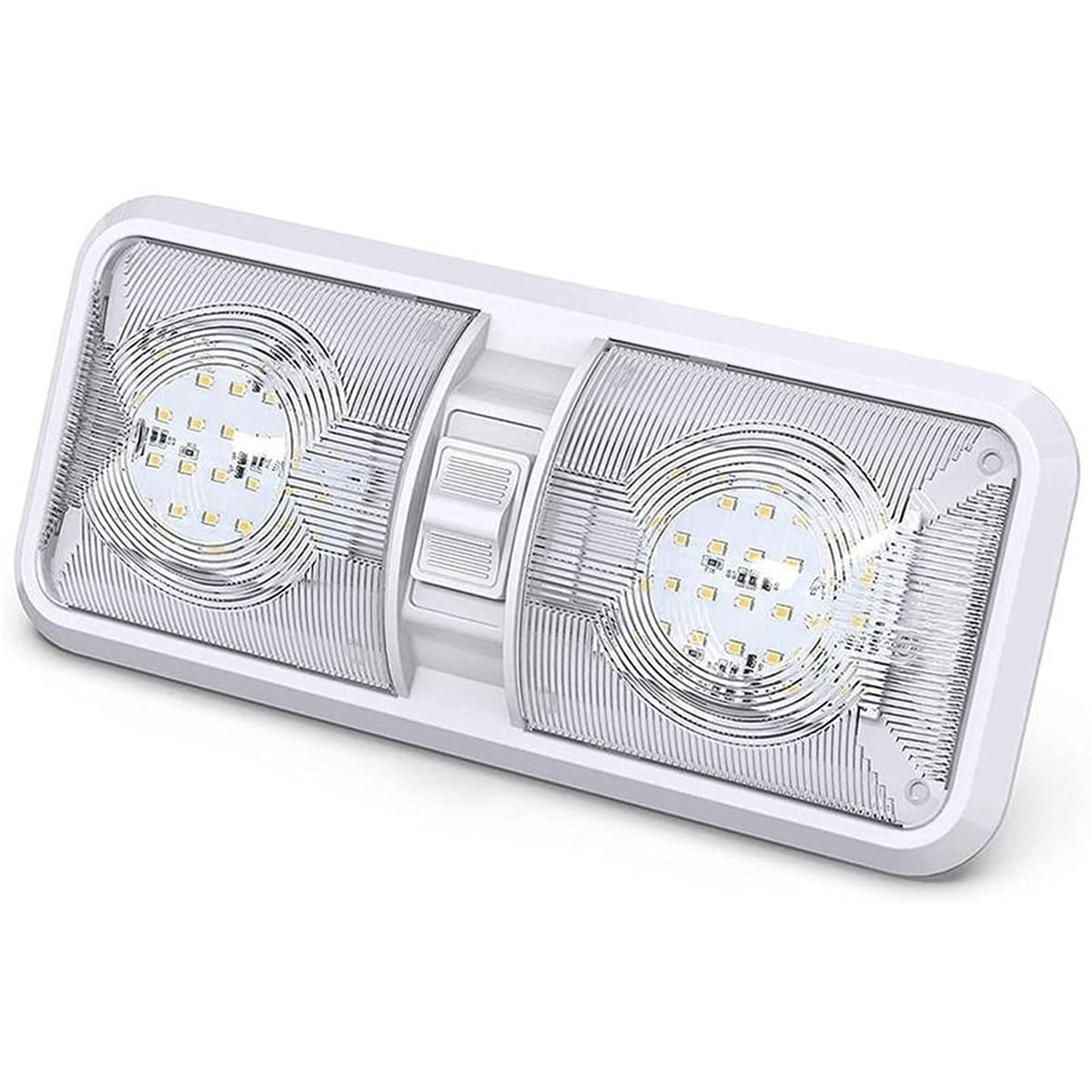 Sutowe Ceiling Double Dome Light RV LED 12V 3.5W 24 LED Car Interior Roof Lights 800LM Car Dome