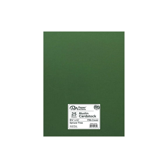Paper Accents Cardstock 8.5"x 11" Muslin 73lb Spruce Tree 25pc