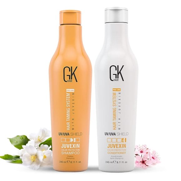 GK HAIR Global Keratin Colored Shield Shampoo and Conditioner Sets (8.11 Fl Oz/240ml) - Deep Cleansing Moisturizing Heat Shield Protection for Color Treated Dry Damaged Curly Frizzy Hair
