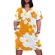 thumbnail image 1 of Vestido de fiesta Retro Pop para mujer flores pequeñas en naranja y blanco vestido de bolsillo suelto vestidos de fiesta para mujer 60", 1 of 6