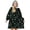 Alien and UFO Black Pattern, variant on Alien Head and UFO Deep Black Pattern Oversized Sherpa Fleece Wearable Blanket Hoodie, Double-Sided Warm Fuzzy Pullover with Super Pockets for Women & Men