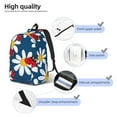 thumbnail image 4 of Honeii Daisies With Ladybugs Print Canvas College Laptop Backpack, Durable Rucksack Travel Notebook Bag School Backpack Book Bag for Men Women-Small, 4 of 7
