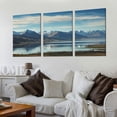 thumbnail image 2 of Nawypu  Framed Canvas Wall Art Print On Canvas Lake Tekapo with Meadow and Mountain New Zealand Pictures Posters Artwork for Living Room Ready to Hang Wall Decor 12''x16''X3 Panels, 2 of 4