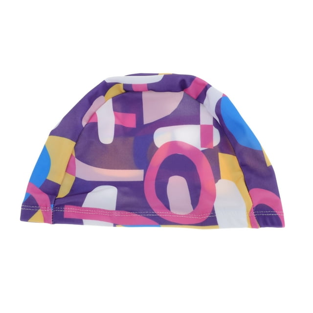 Gorro de natación geométrico irregular de nailon 1 Pc púrpura azul