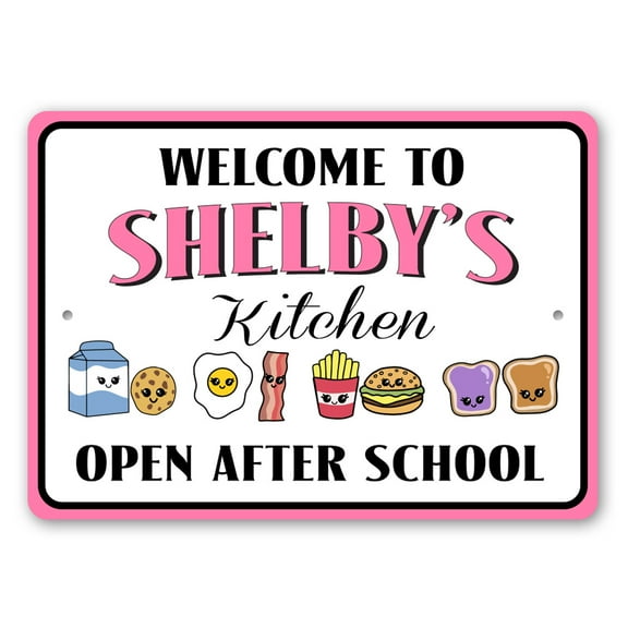 Custom Kid Room Kitchen Aluminum Metal Decor Sign - 4x18 inches
