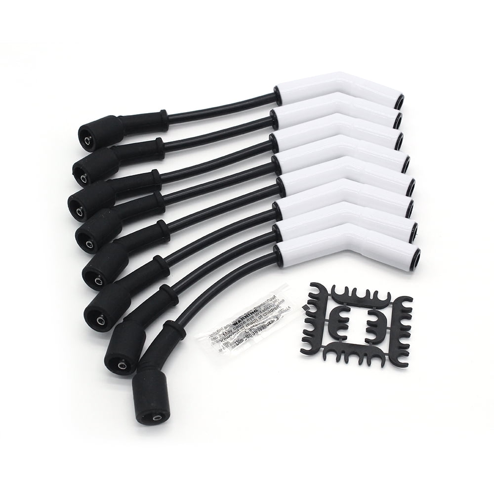 Acouto Ignition Wire Set,Spark Plug Wire Ceramic Boot Ignition Cable Replacement 9070C Fit for LS//LT Engines